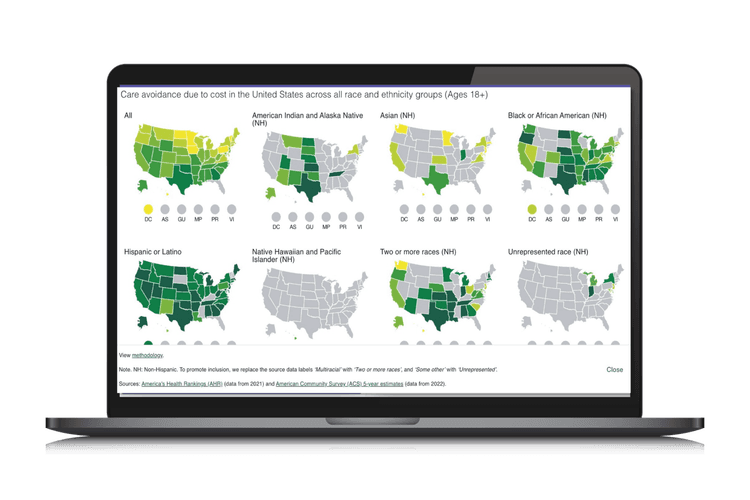 Health Equity Tracker Data Visualization example